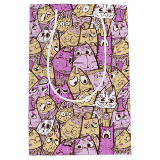 Funny Playful Cats Medium Gift Bag