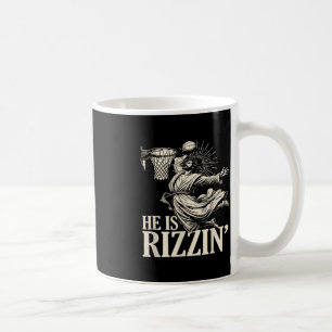 Funny Playing Basketball Easter He Is Rizzin Coffee Mug