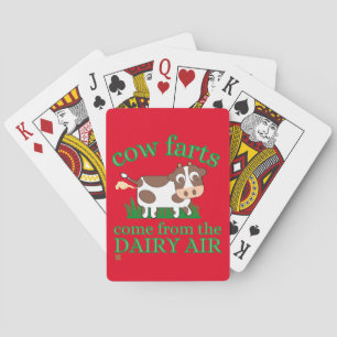 funny playing cards "COW FARTS..."