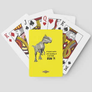 funny playing cards  "HAPPY DINOSAUR"
