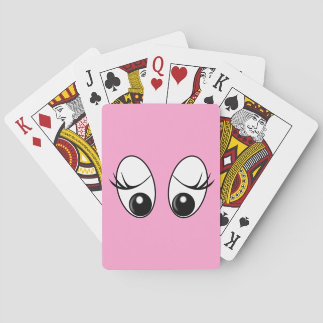 Funny Playing Cards Surprised Eyes - Choose Colour (Back)