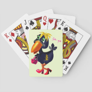 Funny Playing Cards with Modern Bird