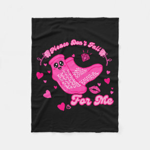 Funny Please Don't Fall For Me Medical Non Slip So Fleece Blanket
