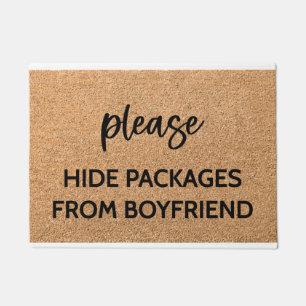 Funny Please Hide Packages From Boyfriend Doormat