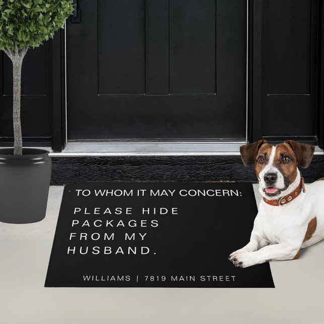 Funny Please Hide Packages From My Husband Custom Doormat (Creator Uploaded)