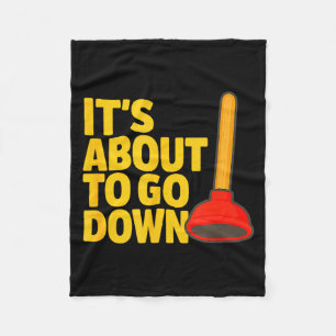 Funny Plumber Art Plumber Pefitters Plunger Humor  Fleece Blanket