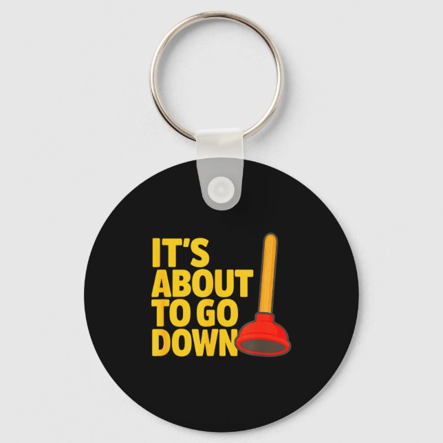 Funny Plumber Art Plumber Pefitters Plunger Humor  Key Ring (Front)