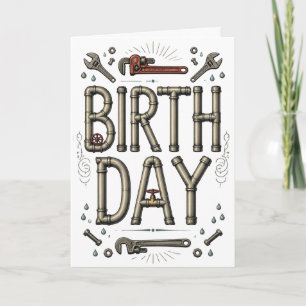 Funny Plumber Birthday Card Humour Trades