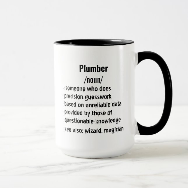 funny Plumber Definition gifts for men women Mug (Right)