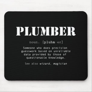 Funny Plumber Dictionary Definition Mouse Mat