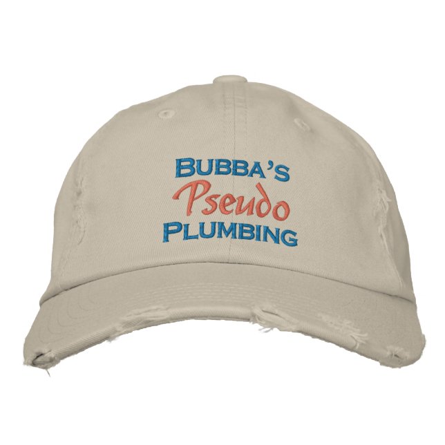 Funny Plumber Embroidered Hat (Front)