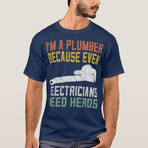 Funny Plumber Gifts For Men Retro Plumbing T-Shirt