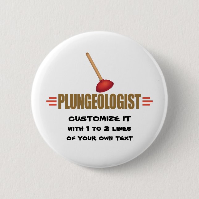 Funny Plumbing 6 Cm Round Badge (Front)
