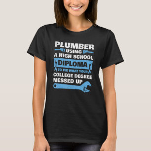 Funny Plumbing For Men Women Master Plumber Handym T-Shirt