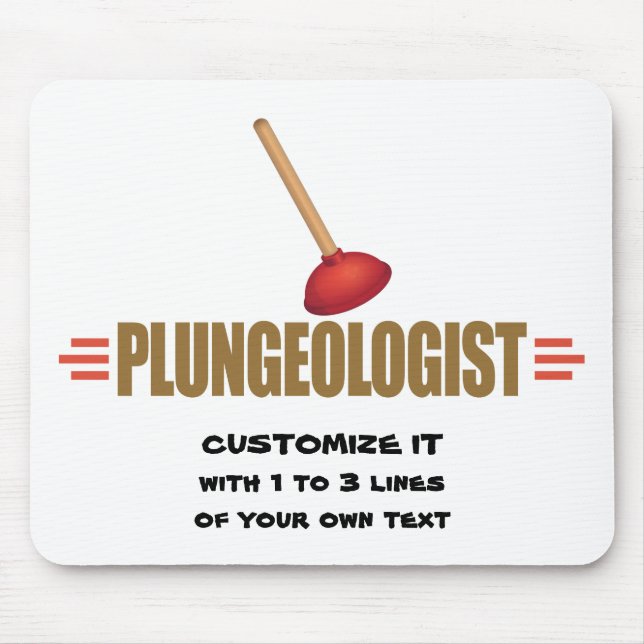Funny Plumbing Mouse Mat (Front)
