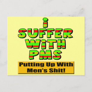 Funny  PMS T-shirts and Gifts For Her Postcard