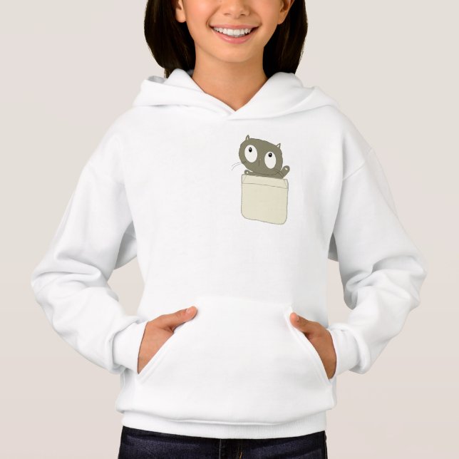 FUNNY POCKET CAT T-SHIRTS FOR KIDS (Front)
