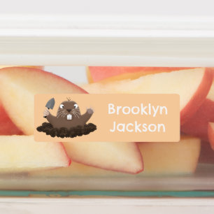 Funny pocket gopher digging cartoon personalised