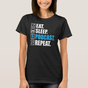 Funny Podcast Designs For Men Women Disc Jockey Po T-Shirt