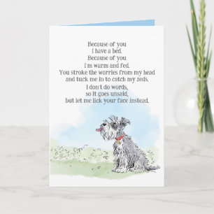 Funny Poem Birthday Card from the Dog