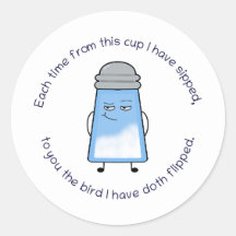 Funny Poem Salty Couplet Mug “Bird Flip”