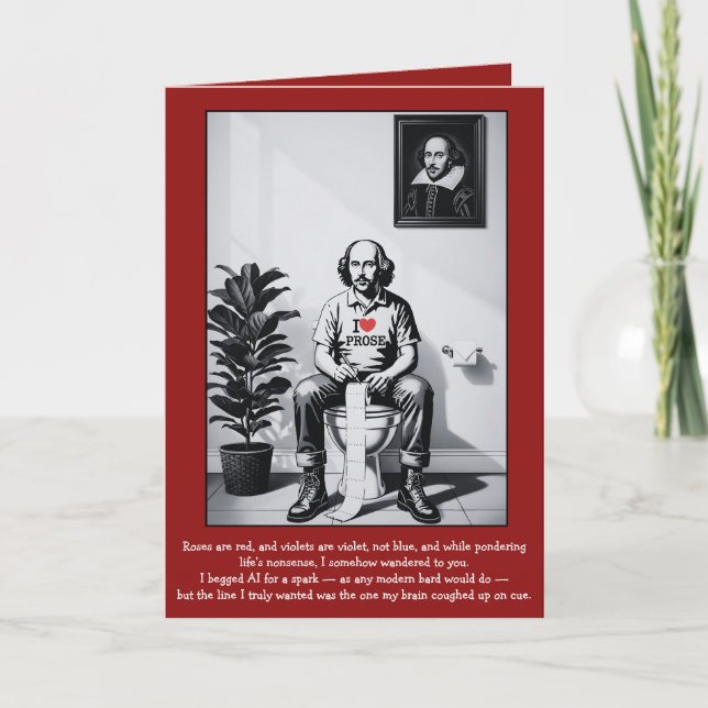 Funny poem Valentine Card (Front)