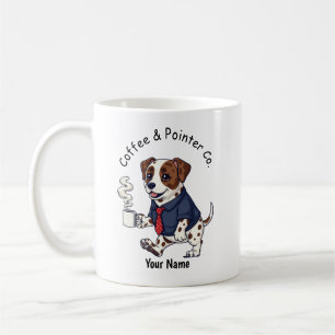 Funny Pointer Dog Business Suit Coffee  Mug