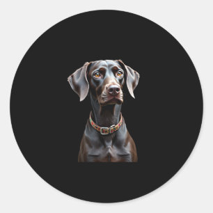 Funny Pointer Shirt Pointer Mom Dad Dog Lover Poin Classic Round Sticker