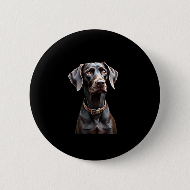 Funny Pointer Shirt Pointer Mum Dad Dog Lover Poin 6 Cm Round Badge (Front)