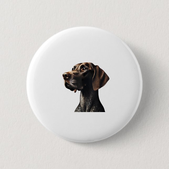 Funny Pointer Shirt Pointer Mum Dad Dog Lover Poin 6 Cm Round Badge (Front)