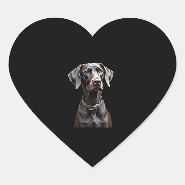 Funny Pointer Shirt Pointer Mum Dad Dog Lover Poin Heart Sticker (Front)