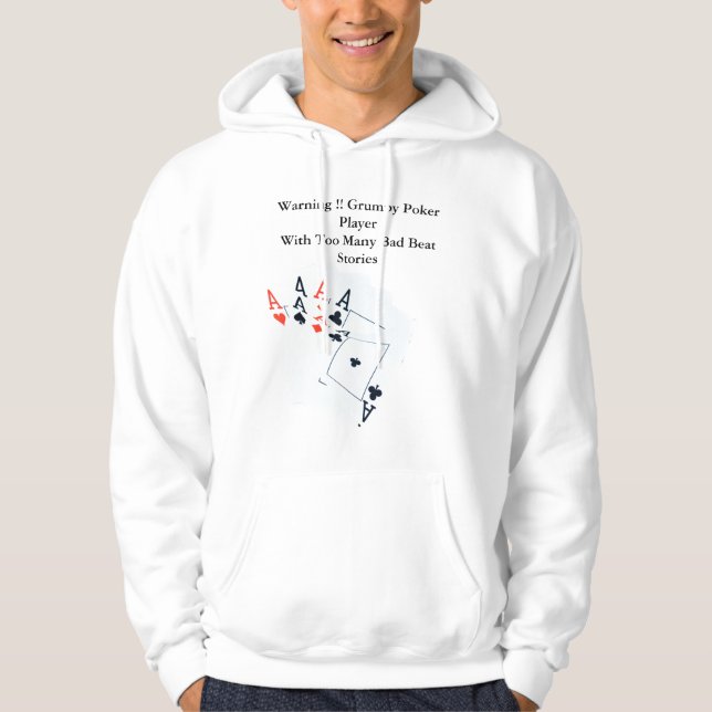 Funny Poker Bad Beat Story, Mens Hoodie (Front)
