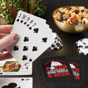 Funny poker beer people word art  playing cards