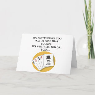 funny poker bridge card player design