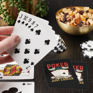 Funny Poker Dad word art  Playing Cards
