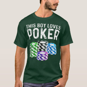 Funny Poker Designs For Boys Kids Casino Card Game T-Shirt