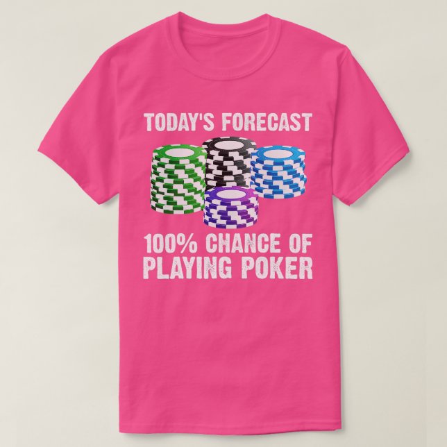 Funny Poker Designs For Men Women Casino Card Game T-Shirt (Design Front)