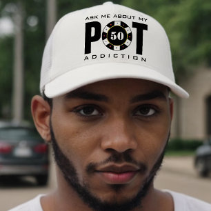 Funny Poker Humour Pot Addiction Trucker Hat