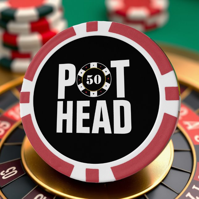 Funny Poker Humour Pot Head Chips (Creator Uploaded)