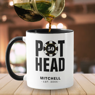 Funny Poker Humour Pot Head Mug