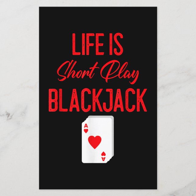 Funny Poker | Life Is Short Play Blackjack (Front)