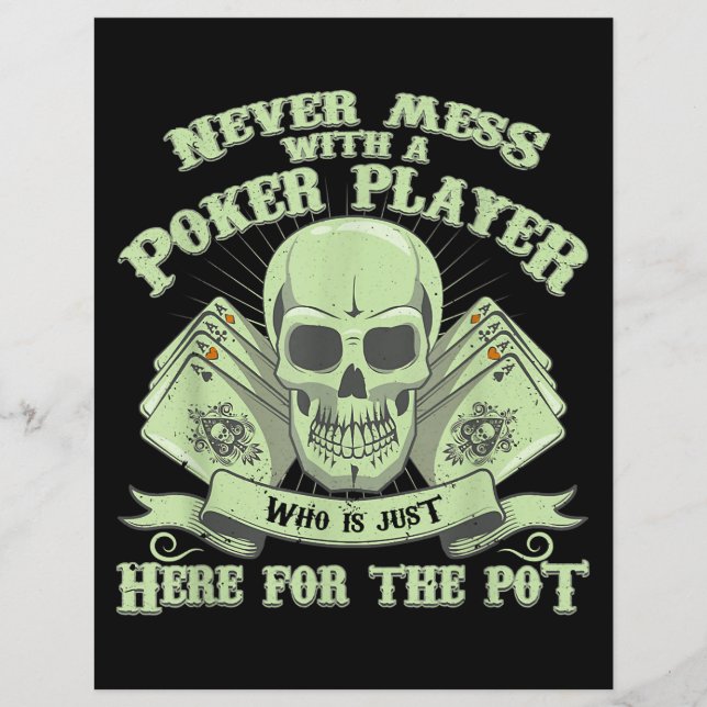 Funny Poker | Never Mess With A Poker Player (Front)