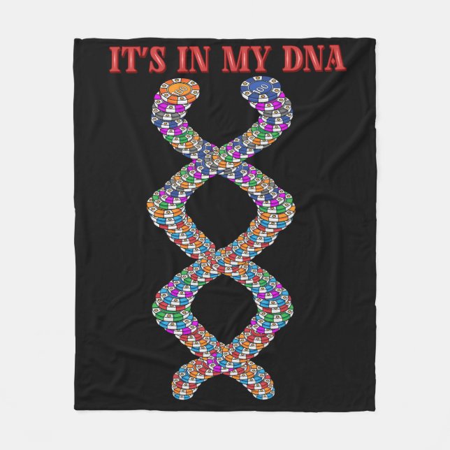 Funny Poker Player Gifts Texas Holdem Casino Poker Fleece Blanket (Front)