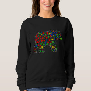 Funny Polar Bear Animals Puzzle Pieces Autism Awar Sweatshirt