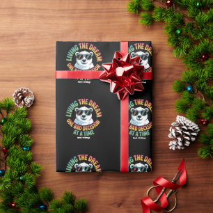 Funny Polar Bear Living the Dream One Bad Decision Wrapping Paper