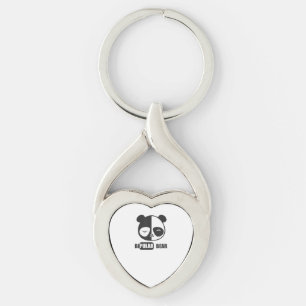 Funny Polar Bear Painting For Animal Lover Key Ring