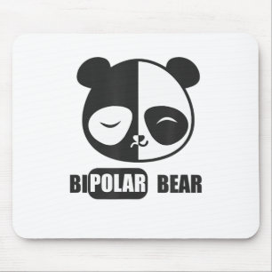 Funny Polar Bear Painting For Animal Lover Mouse Mat