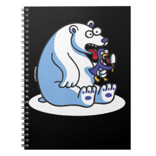 Funny Polar Bear Penguin Ice Cream Animal Lover Notebook