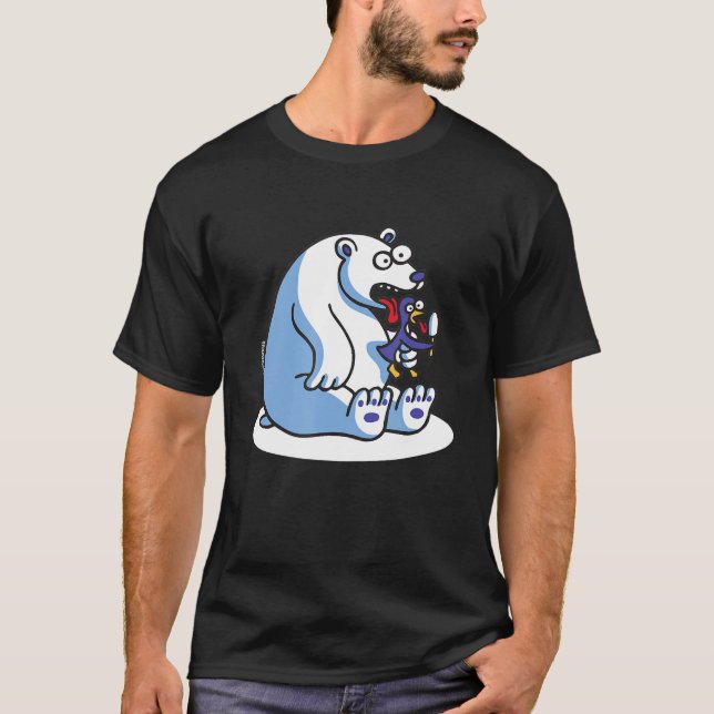 funny polar bear penguin ice cream T-Shirt (Front)