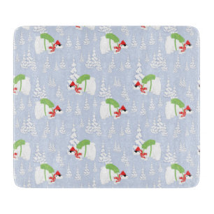 funny polar bear santa cutting board